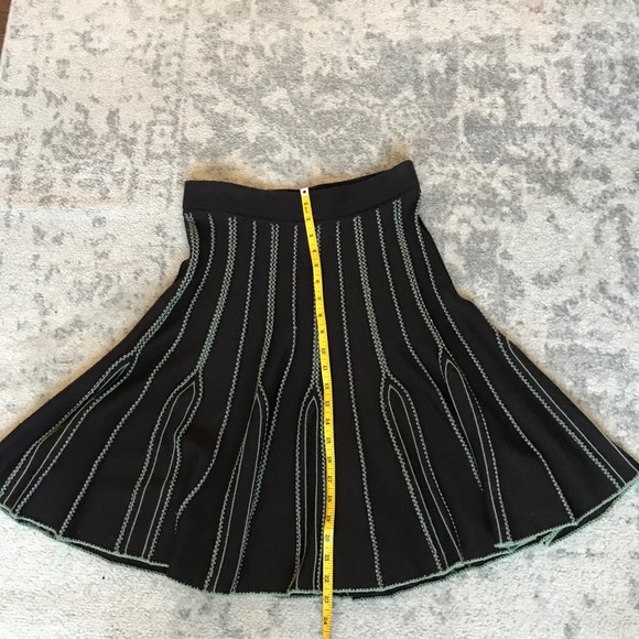 Lux Anthropologie Knit Brown/Green Fit/Flare Skirt - Picture 3 of 7